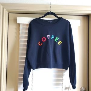 Cropped/Oversized COFFEE sweatshirt